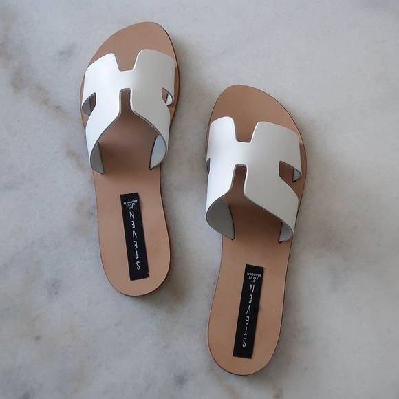 steven greece sandals white